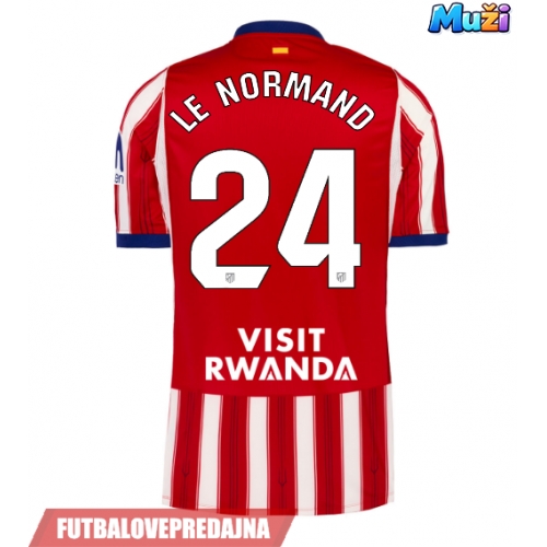 Lacne Muži Futbalové dres Atletico Madrid Robin Le Normand #24 2026-27 Krátky Rukáv - Domáci